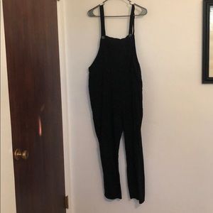 Black, Gihuo, M, baggy overalls jumpsuit pockets